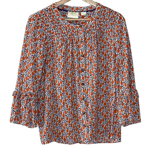 MAEVE BY ANTHROPOLOGIE ‎ MULTICOLOR  ALL OVER PRINT  TOP SIZE S - Picture 1 of 10